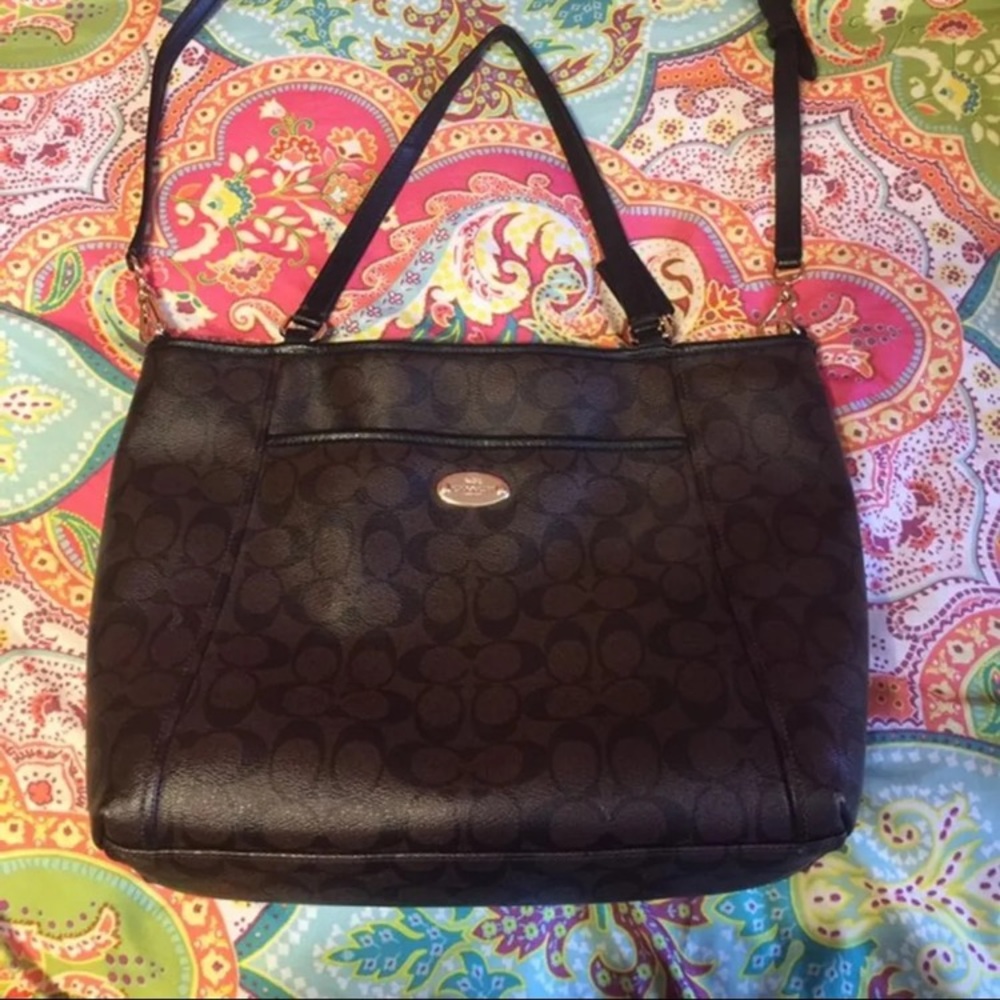 Coach brown tote